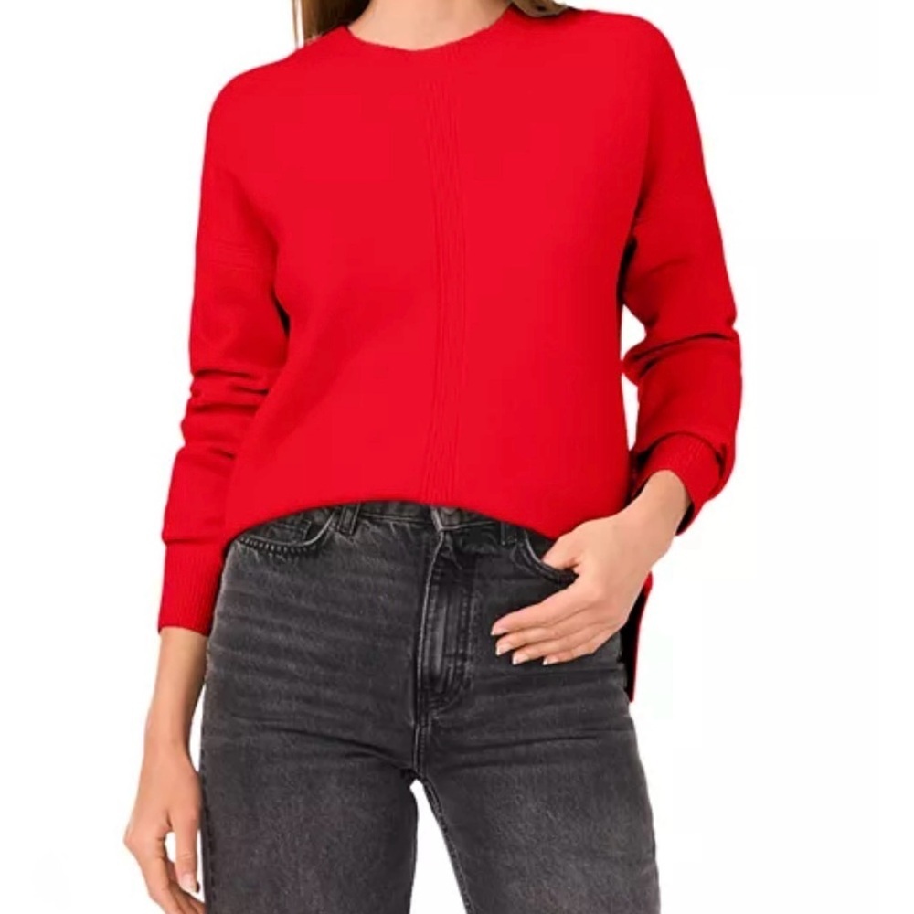 VINCE CAMUTO Red Crewneck Sweater zs M - Picture 6 of 6